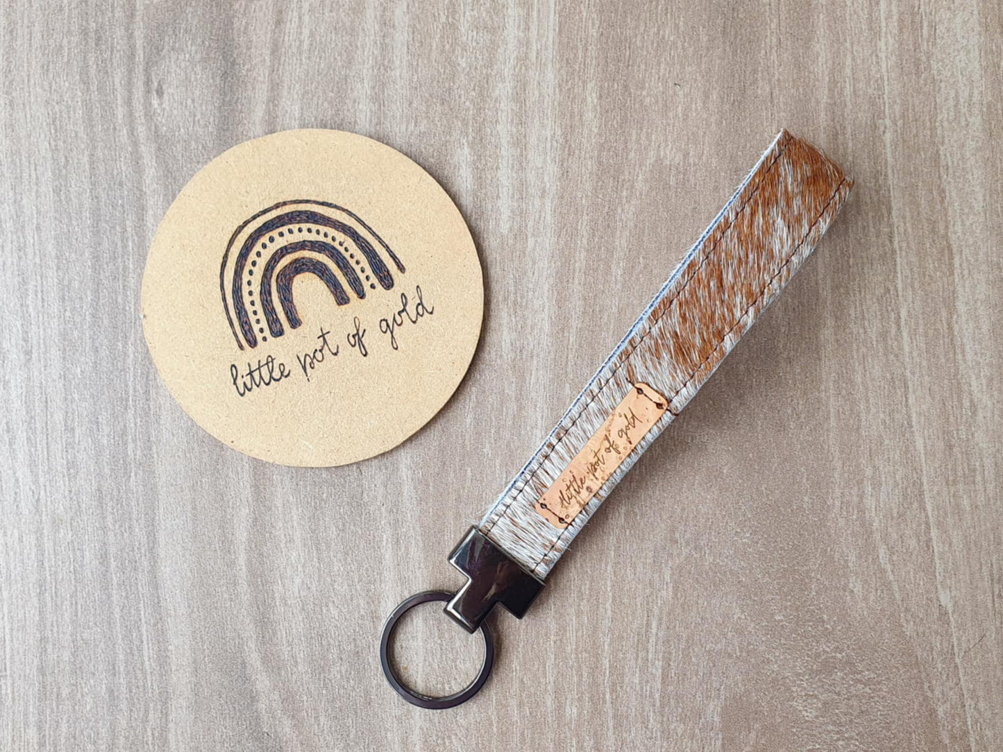 Cowhide Wristlet Key Fobs