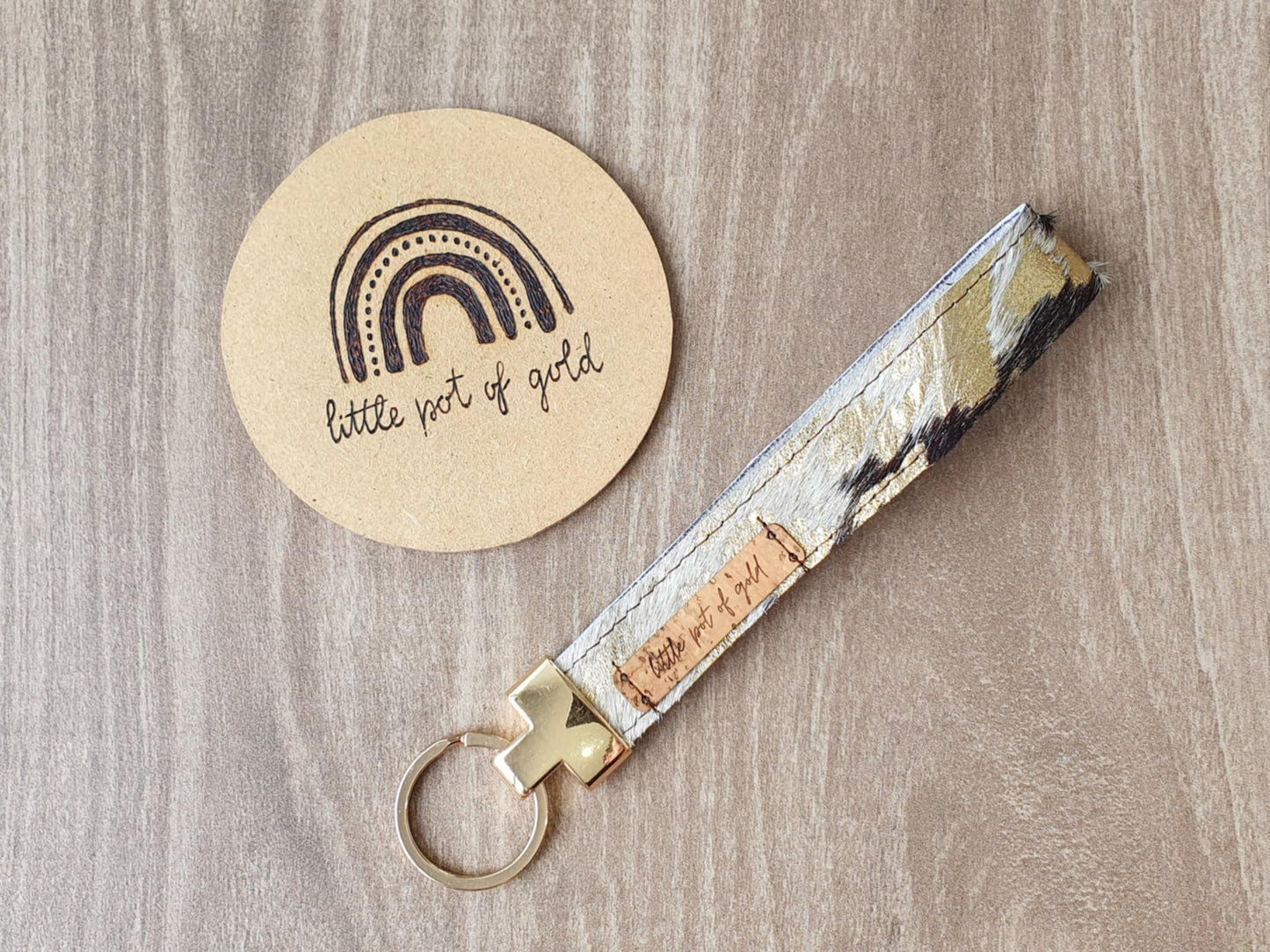 Cowhide Wristlet Key Fobs