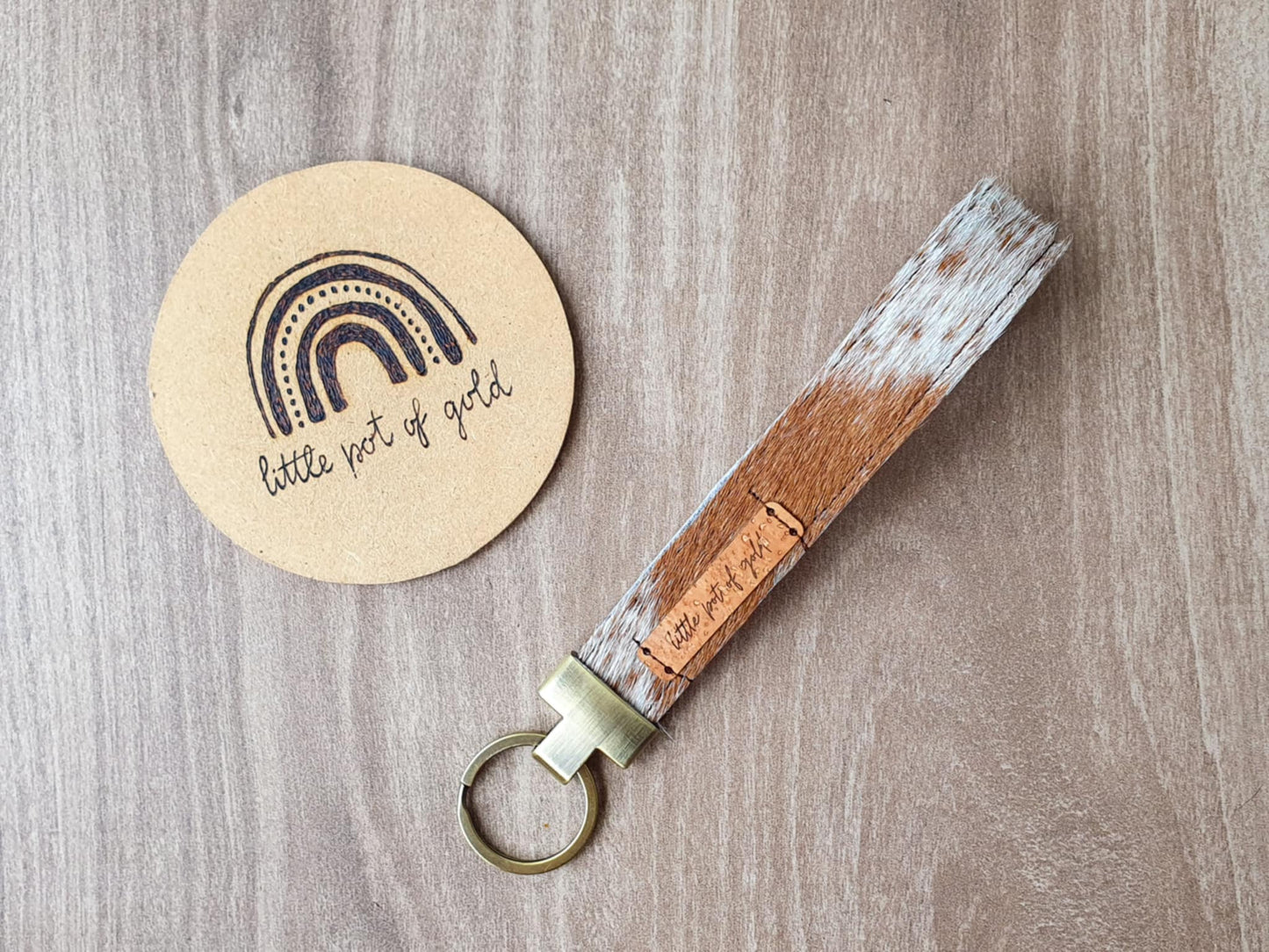 Cowhide Wristlet Key Fobs