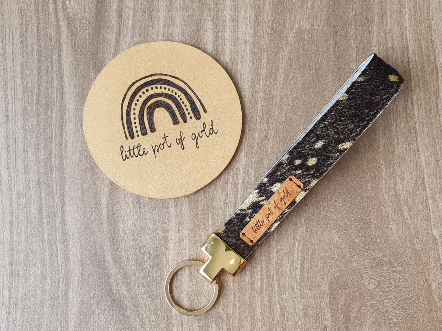 Cowhide Wristlet Key Fobs