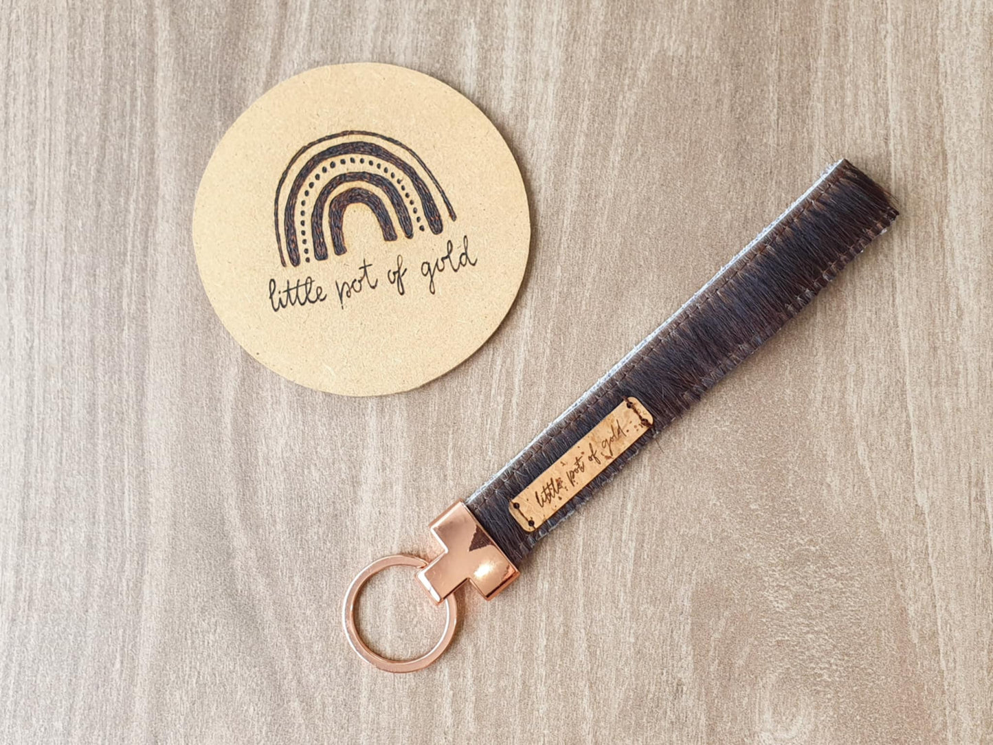 Cowhide Wristlet Key Fobs