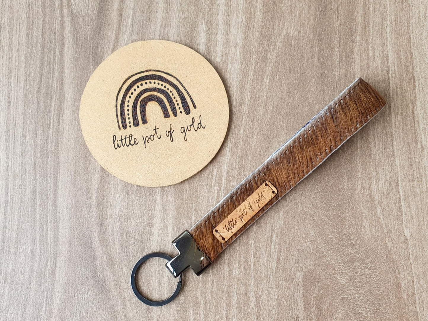 Cowhide Wristlet Key Fobs