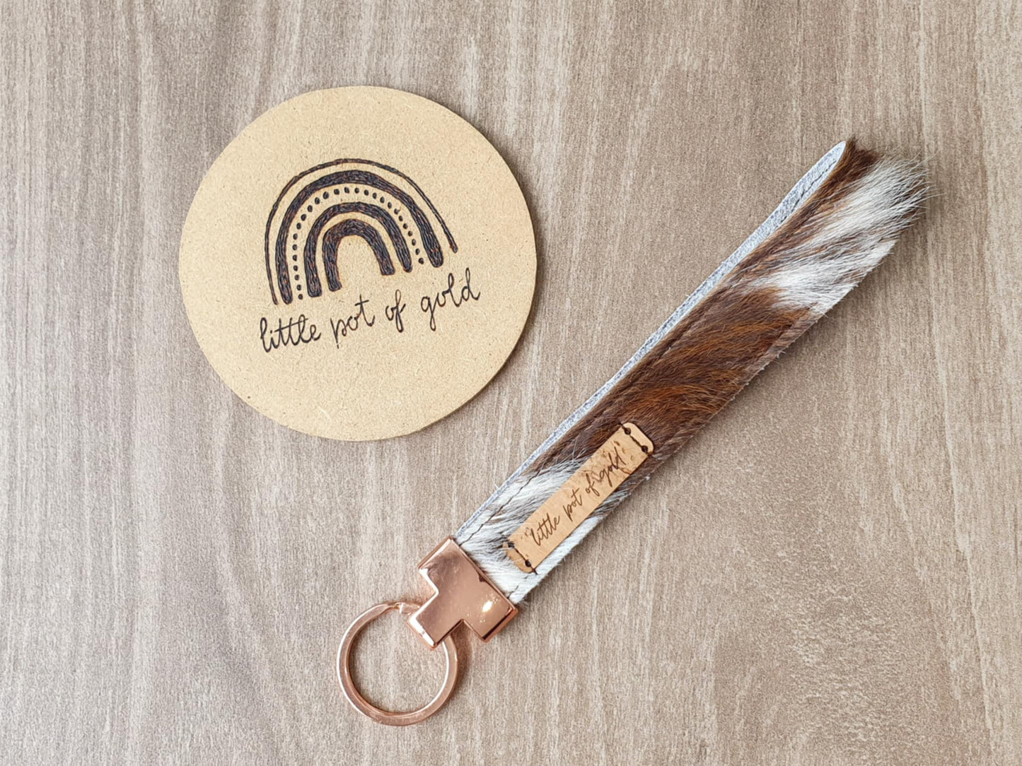 Cowhide Wristlet Key Fobs