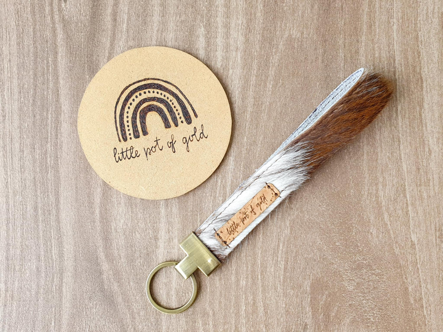 Cowhide Wristlet Key Fobs