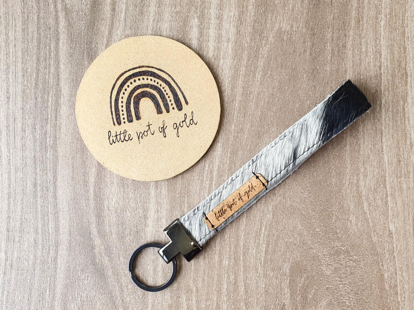 Cowhide Wristlet Key Fobs