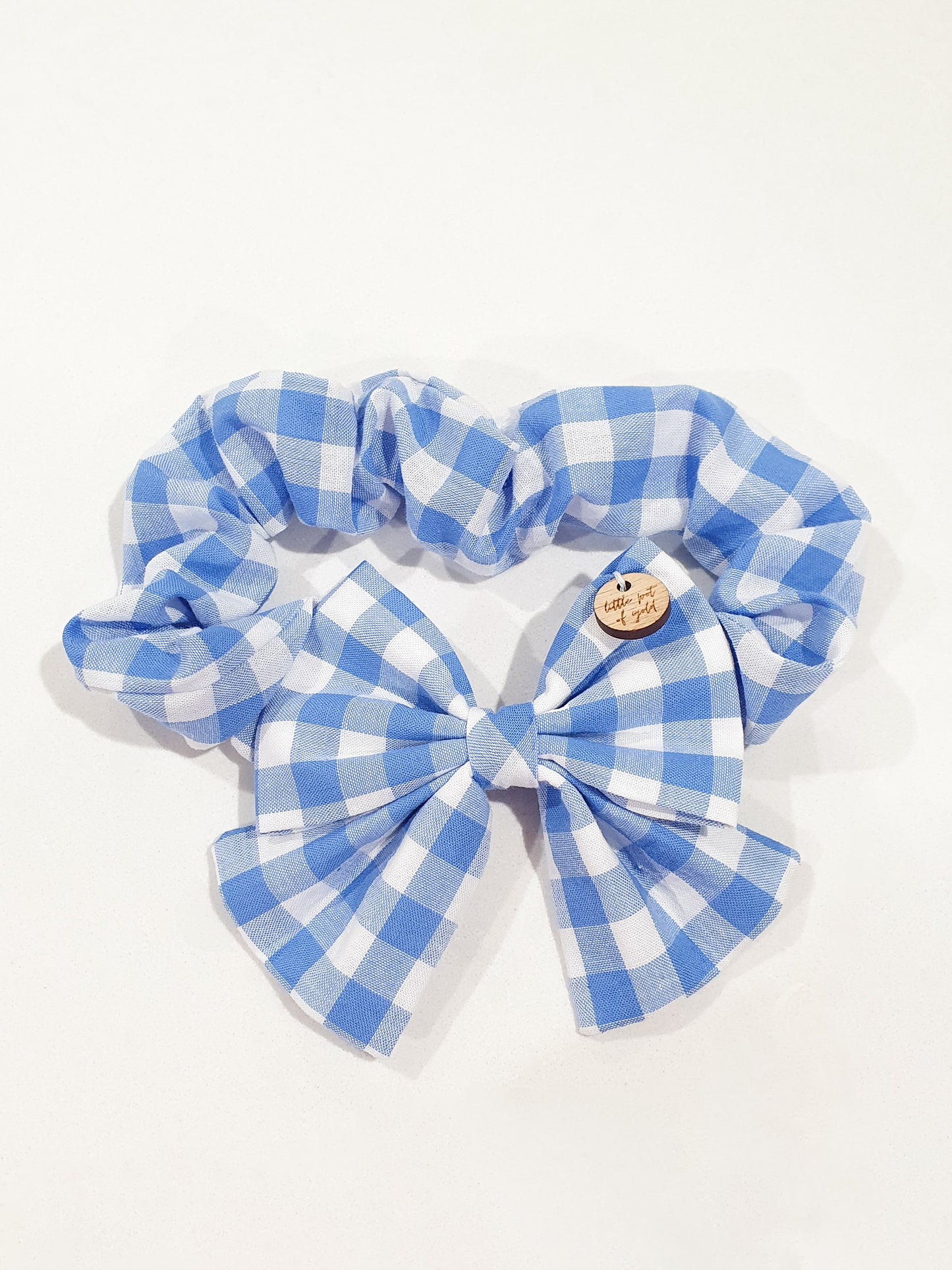 Blue Gingham Bow