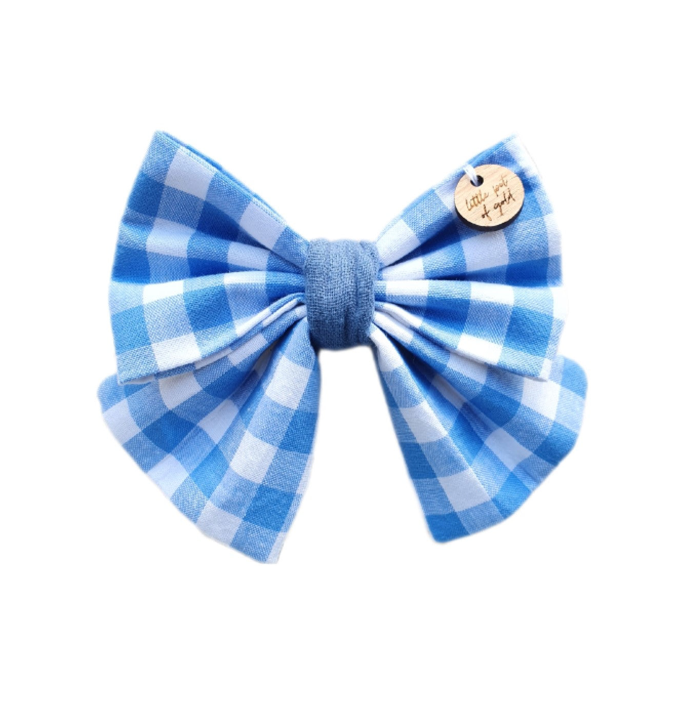 Blue Gingham Bow