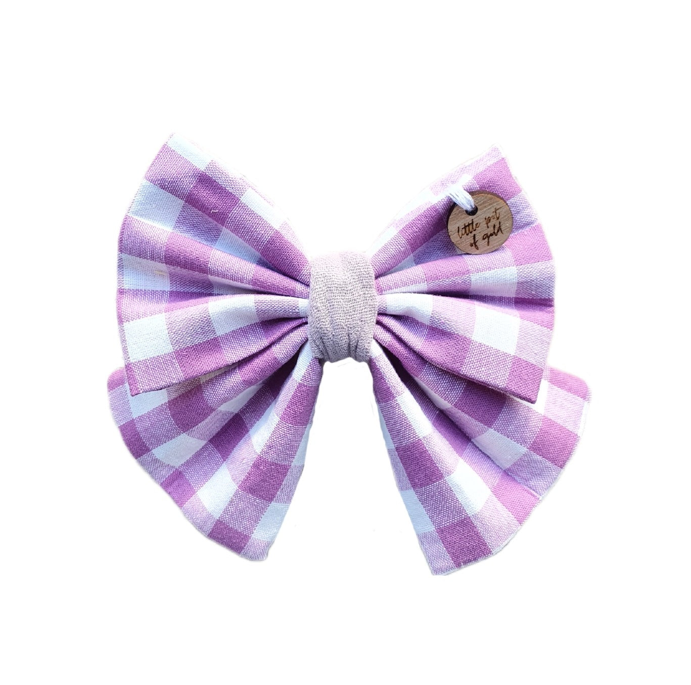 Purple Gingham Bow