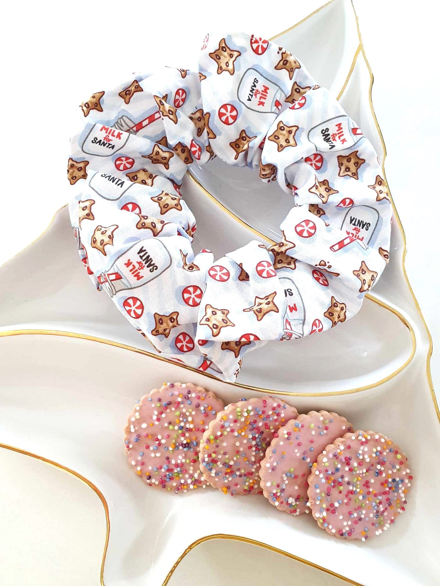 Santa's Cookies Scrunchie