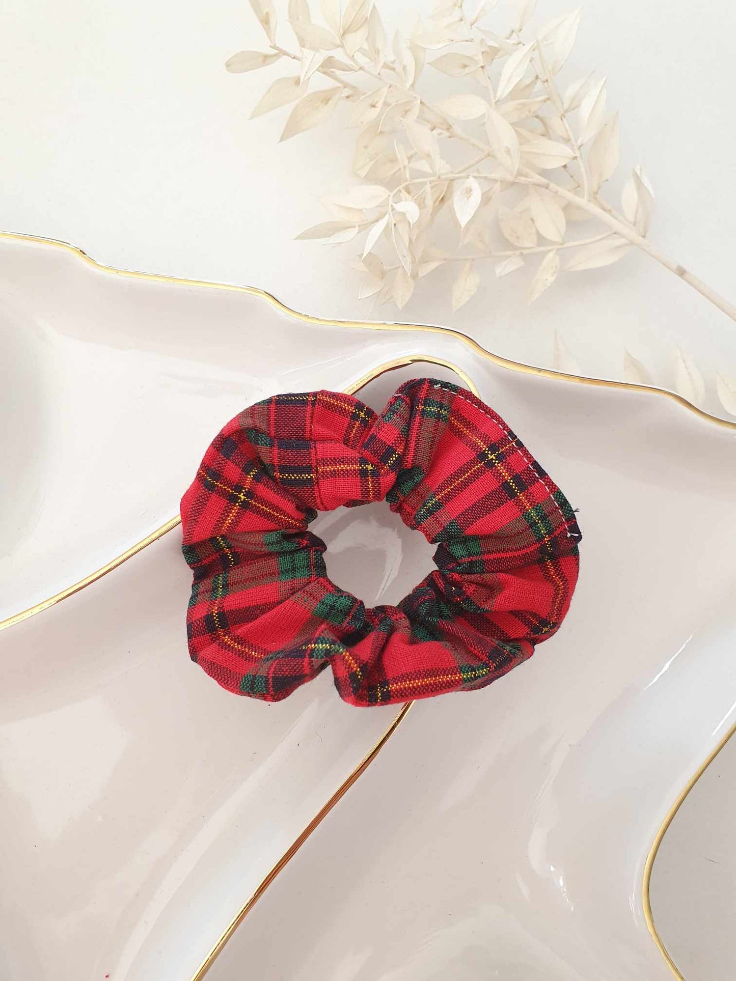 Christmas Tartan Scrunchie