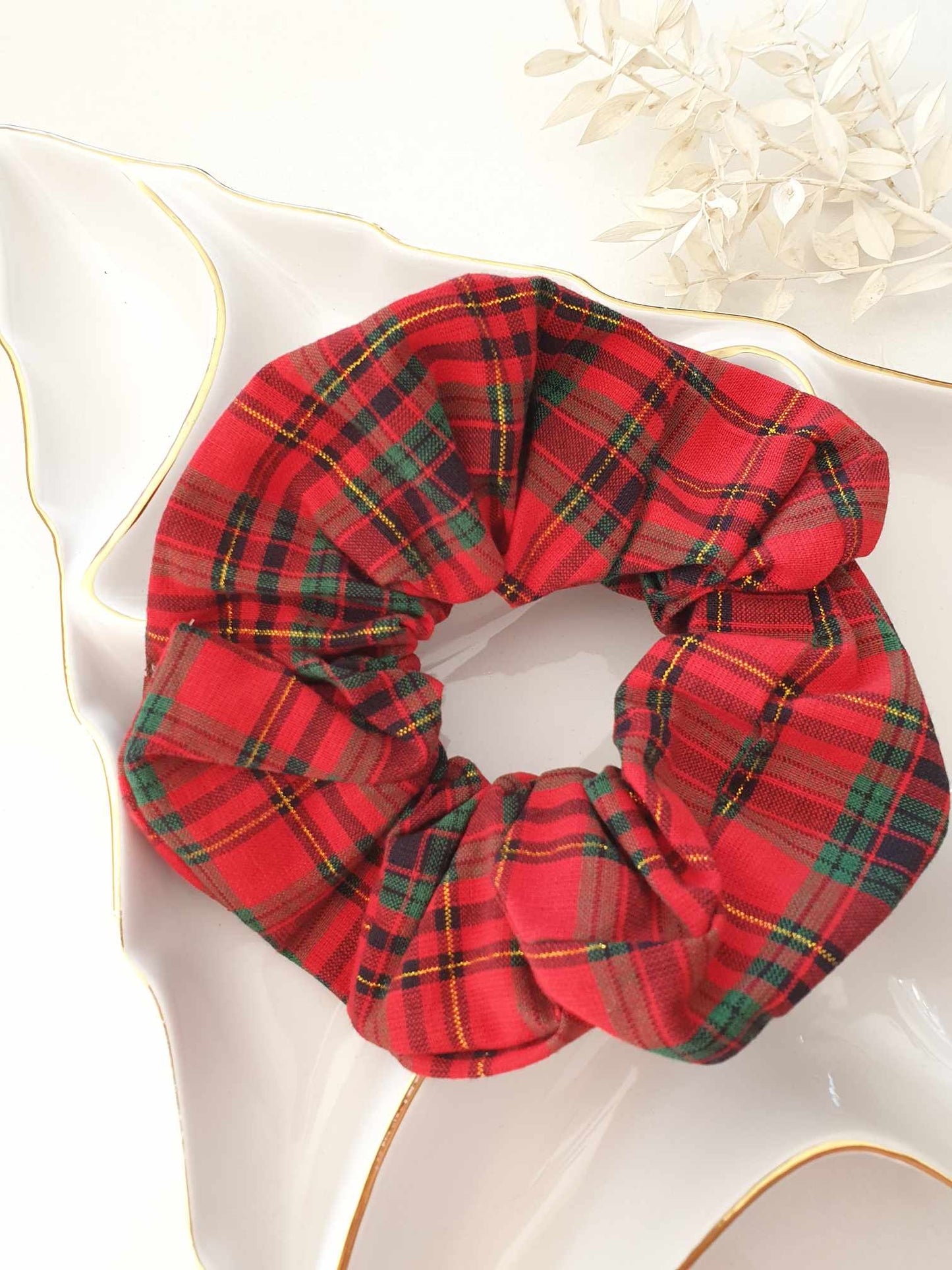 Christmas Tartan Scrunchie