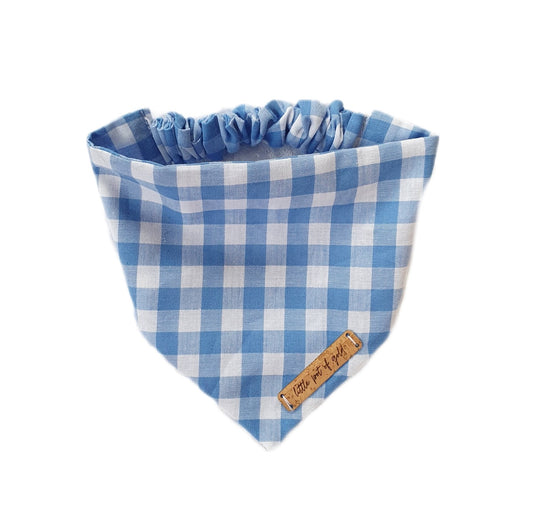 Blue Gingham Bandana