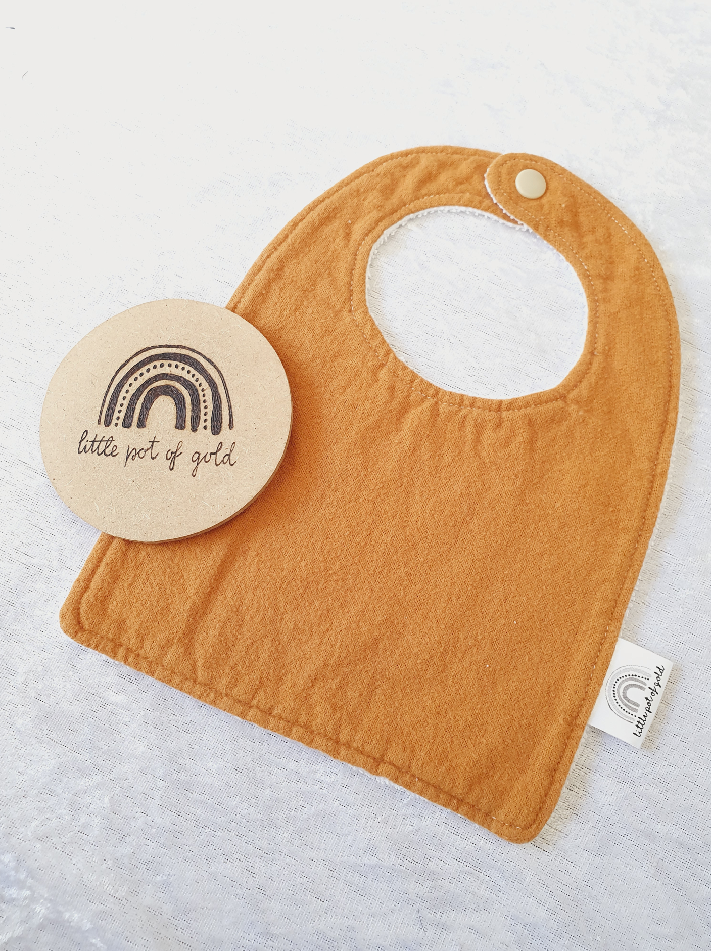 Pumpkin Spice Bib and Burp Set