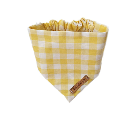 Yellow Gingham Bandana